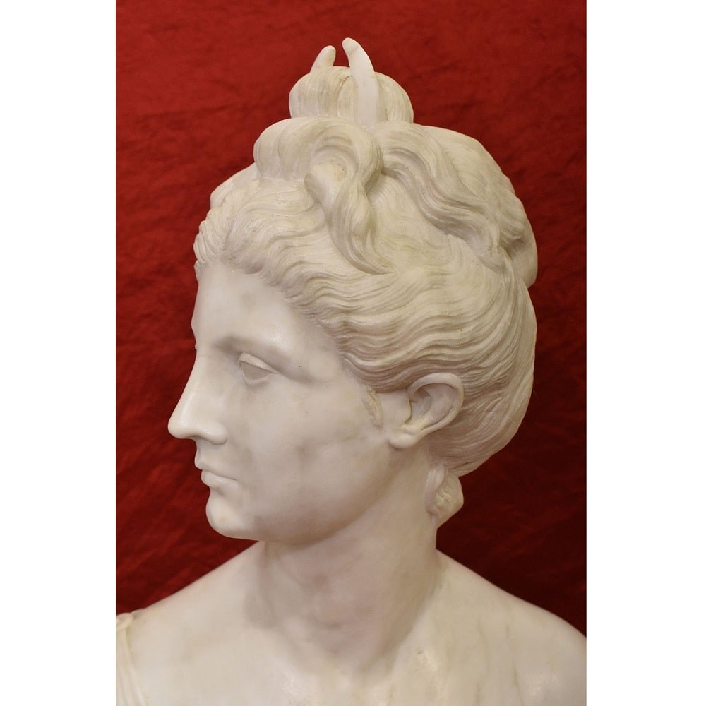 STMA76 1 antique sculpture marble statues bust woman figurines19th.jpg